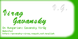 virag gavansky business card
