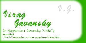 virag gavansky business card